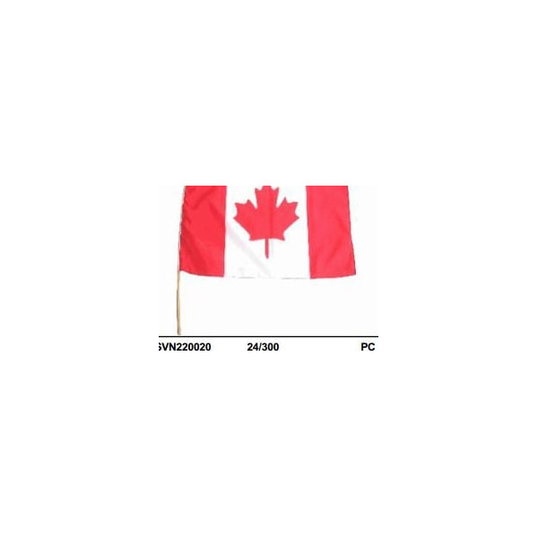 CANADA FLAG 12"x18" WOODEN STICK