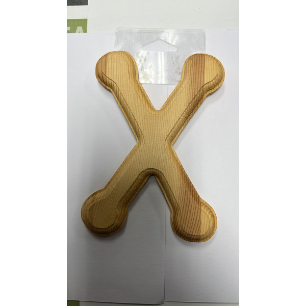 BIG WOODEN LETTER-X   H6'' W4''