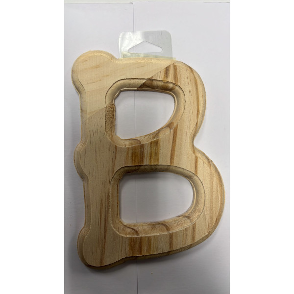 WOODEN LETTER B H6'' W4.5''