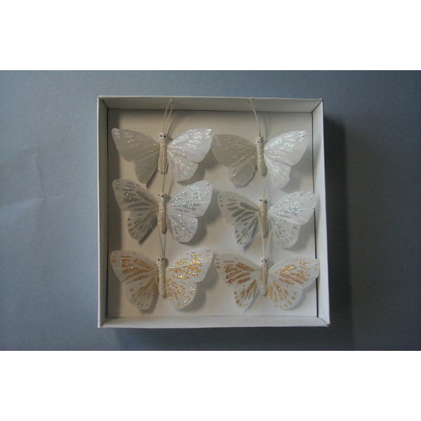 BUTTERFLY ANGELS WHITE 6PC