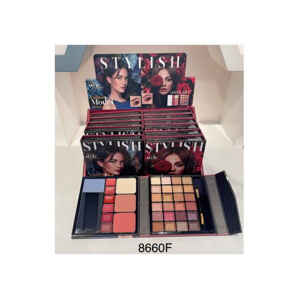 FACE PALETTE 12' multicolor ALL IN ONE(eye shadow\blusher\lipstick\highlights)