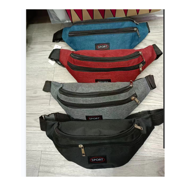WAIST BAGS (GOOD QUALITY) 2 COLOR BLK/RED